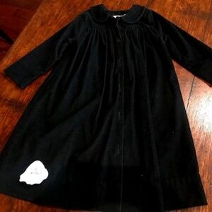 #20 - Vintage Kelly's Kids Black Lined Corduroy Coat - Size 5/6